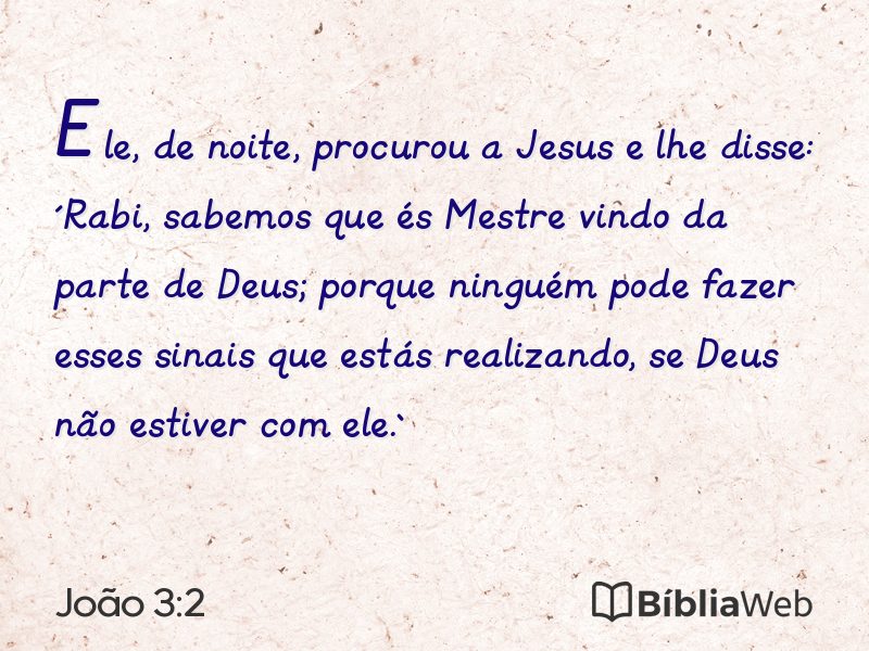 João 3:2 em imagem para compartilhar