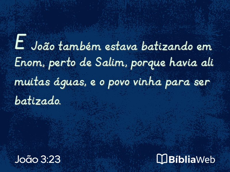 João 3:23 em imagem para compartilhar