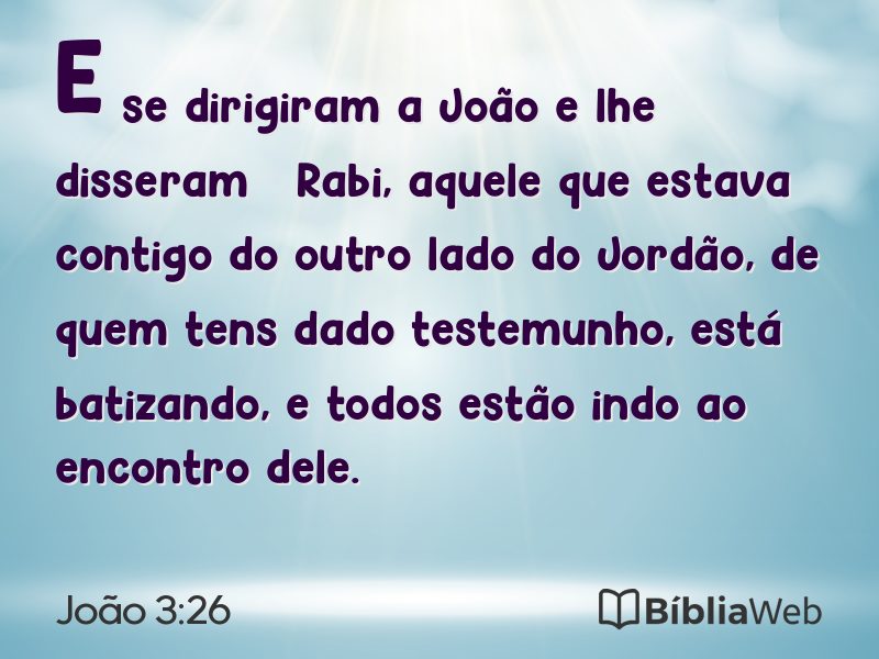 João 3:26 em imagem para compartilhar