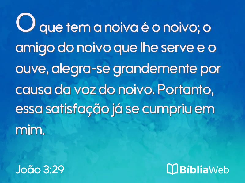 João 3:29 em imagem para compartilhar