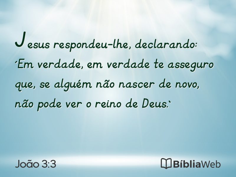 João 3:3 em imagem para compartilhar