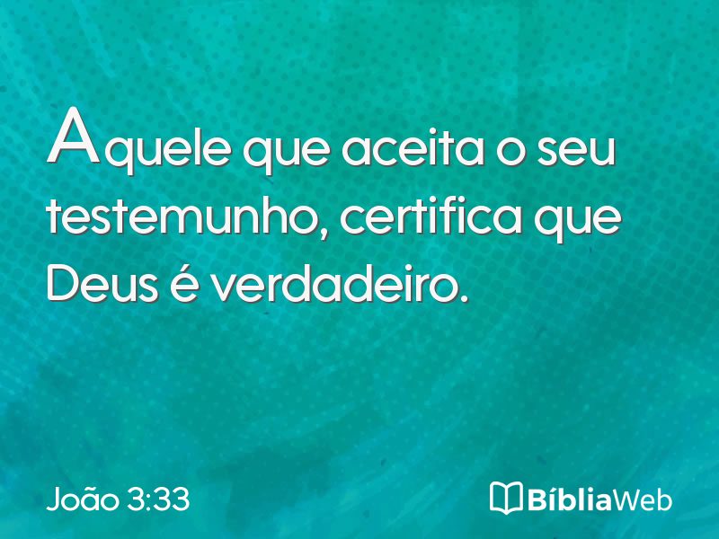 João 3:33 em imagem para compartilhar