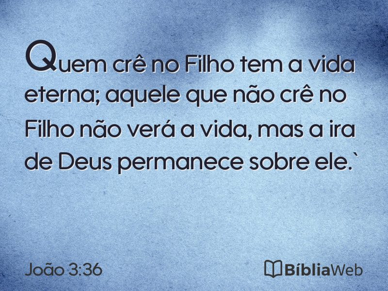 João 3:36 em imagem para compartilhar