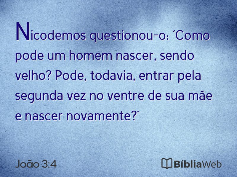 João 3:4 em imagem para compartilhar