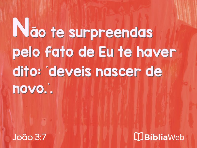 João 3:7 em imagem para compartilhar