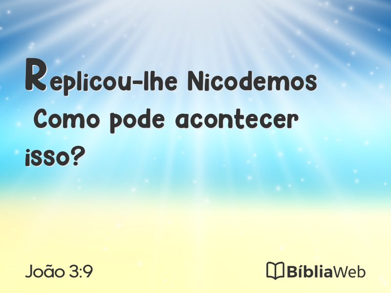 João 3:9 em imagem para compartilhar