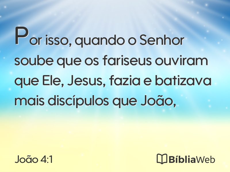 João 4:1 em imagem para compartilhar