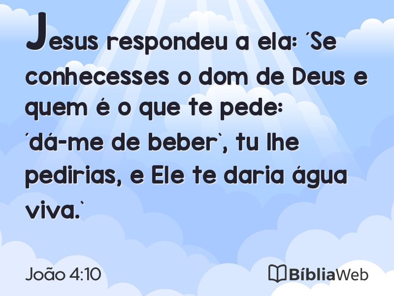 João 4:10 em imagem para compartilhar