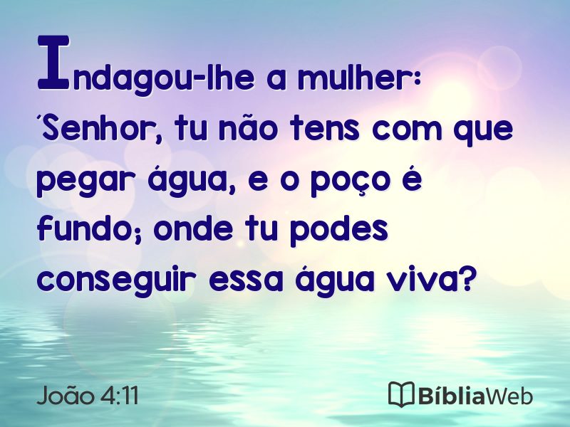 João 4:11 em imagem para compartilhar