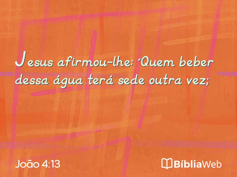 João 4:13 em imagem para compartilhar