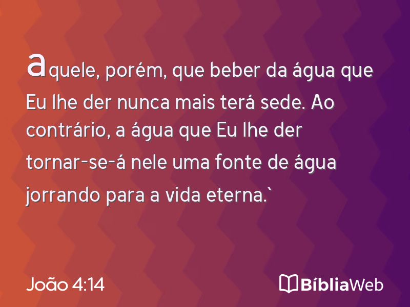 João 4:14 em imagem para compartilhar