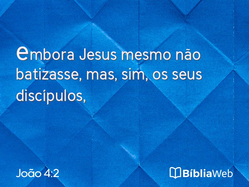 João 4:2 em imagem para compartilhar