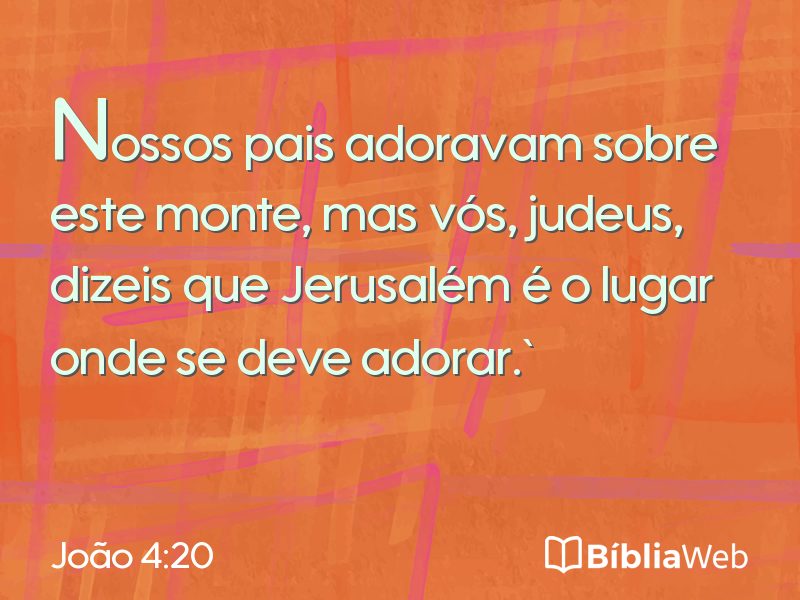 João 4:20 em imagem para compartilhar