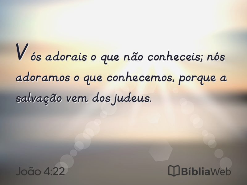 João 4:22 em imagem para compartilhar