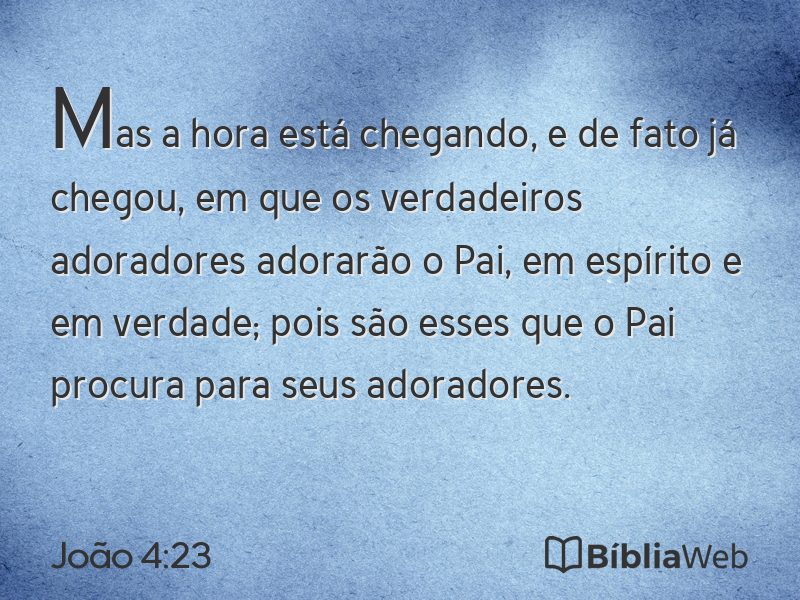 João 4:23 em imagem para compartilhar