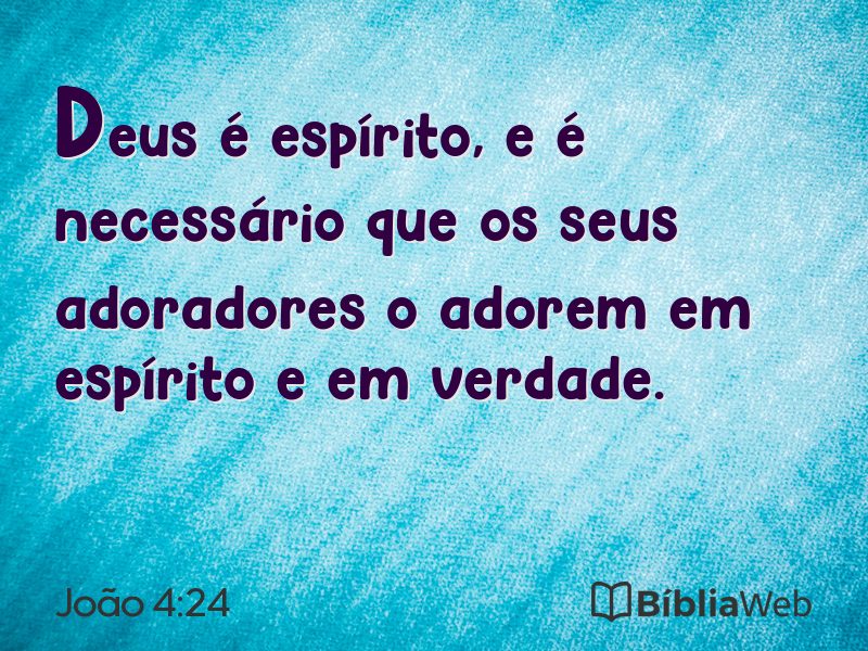 João 4:24 em imagem para compartilhar