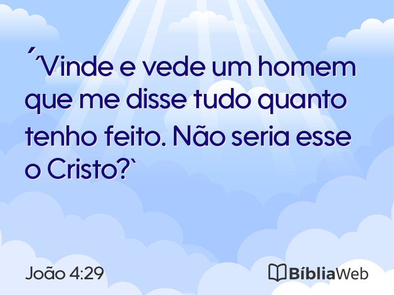 João 4:29 em imagem para compartilhar