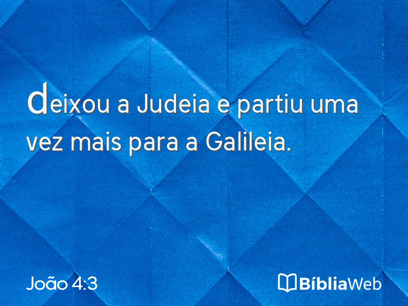 João 4:3 em imagem para compartilhar