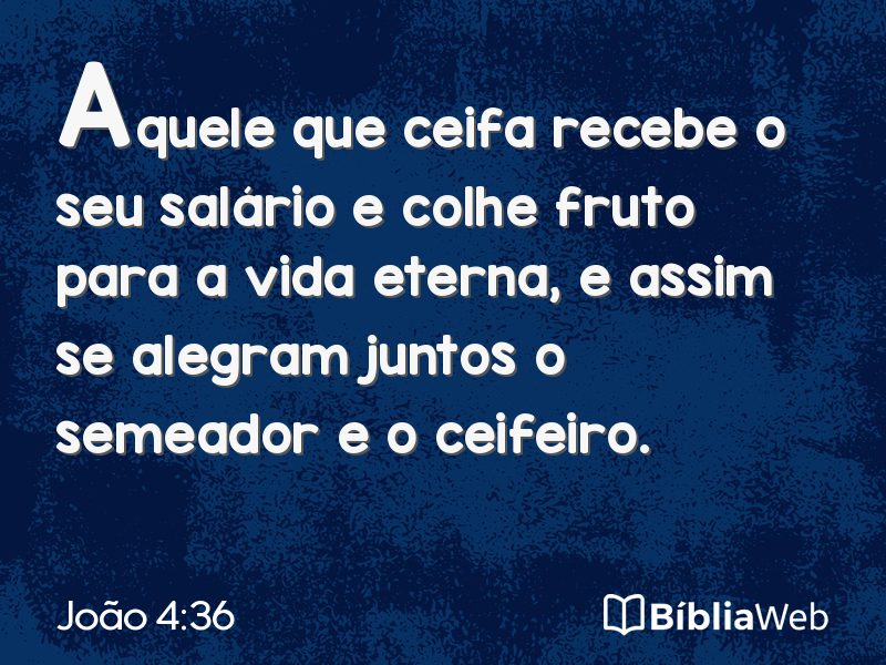 João 4:36 em imagem para compartilhar