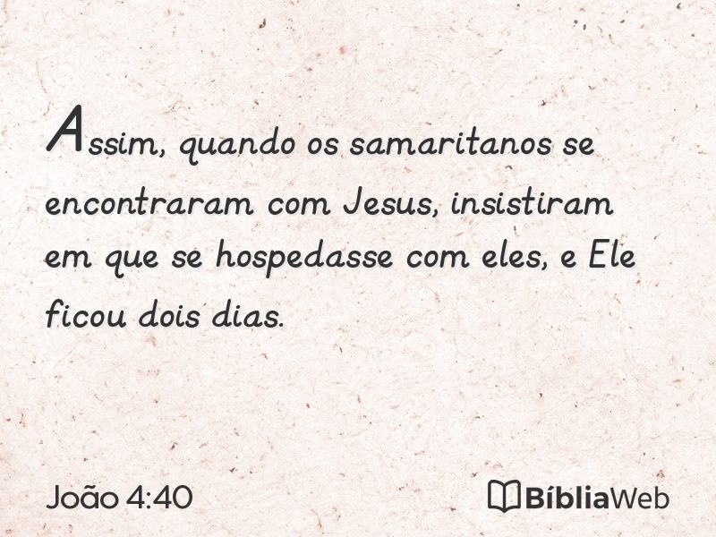 João 4:40 em imagem para compartilhar
