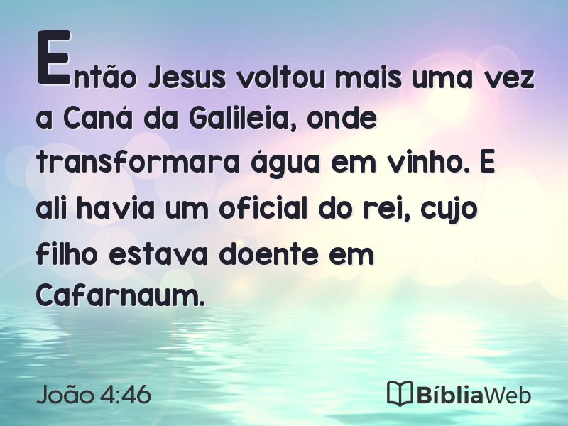 João 4:46 em imagem para compartilhar