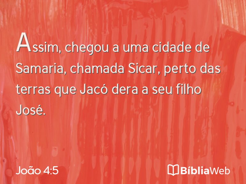 João 4:5 em imagem para compartilhar