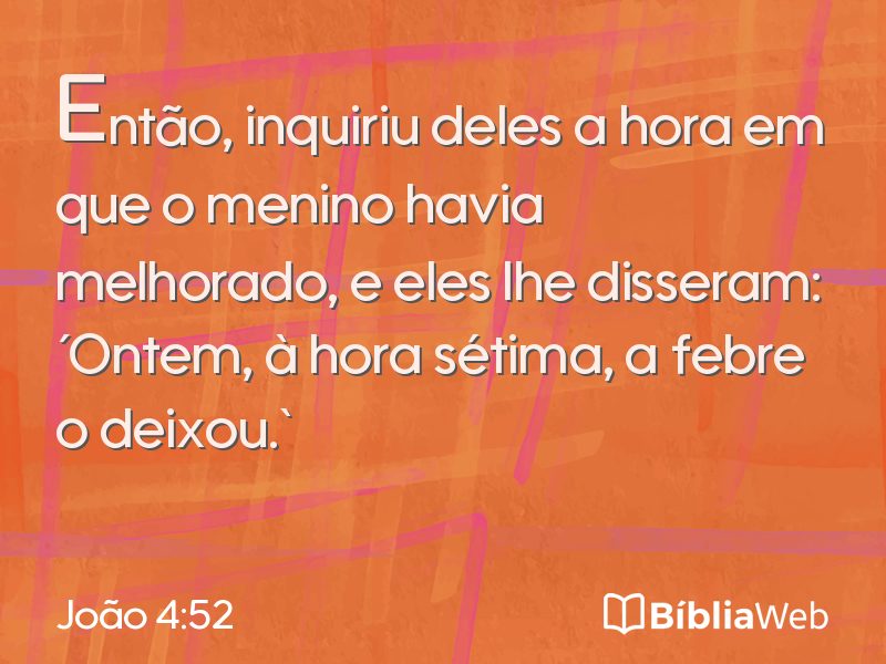 João 4:52 em imagem para compartilhar
