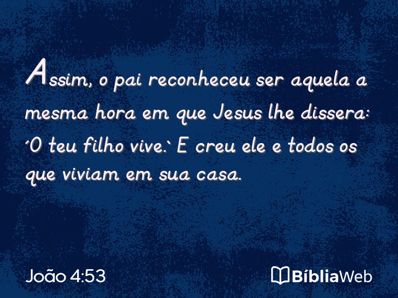 João 4:53 em imagem para compartilhar