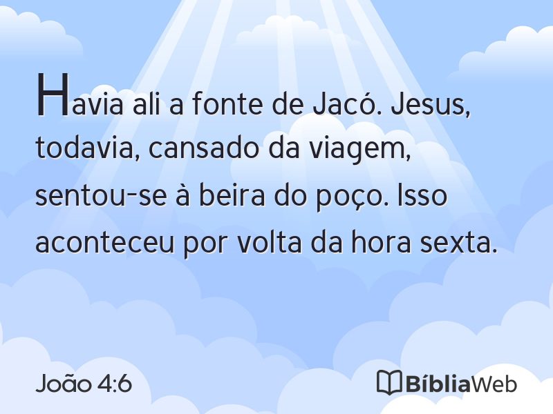 João 4:6 em imagem para compartilhar