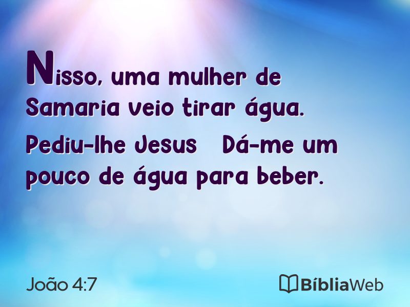 João 4:7 em imagem para compartilhar