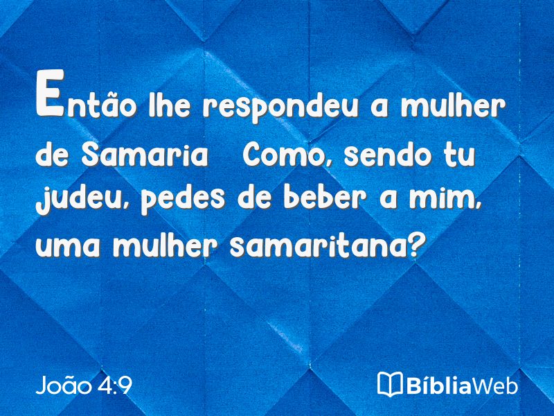 João 4:9 em imagem para compartilhar