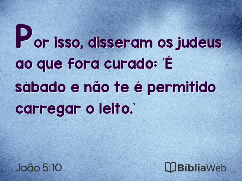 João 5:10 em imagem para compartilhar