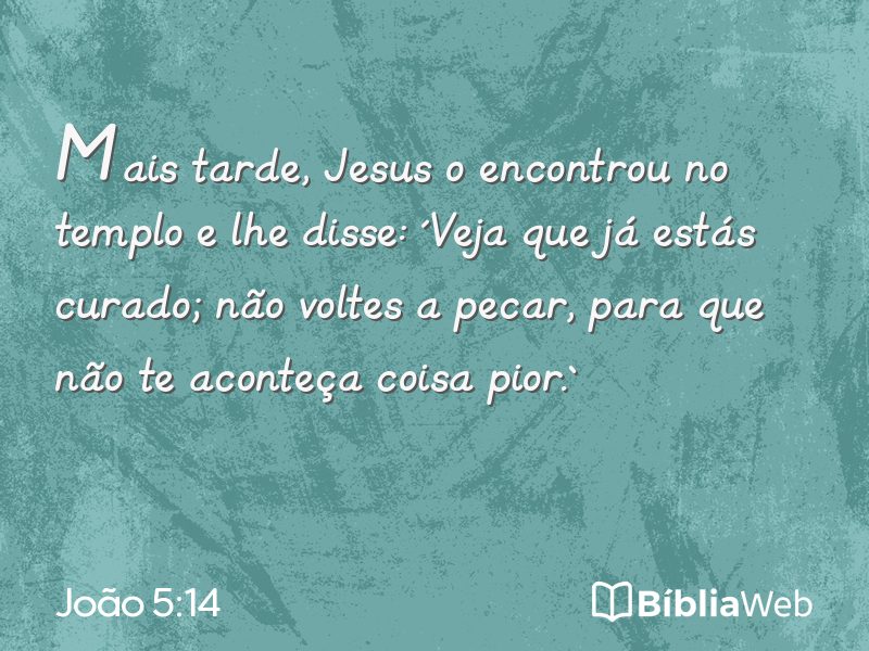 João 5:14 em imagem para compartilhar