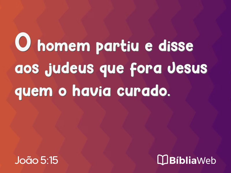 João 5:15 em imagem para compartilhar