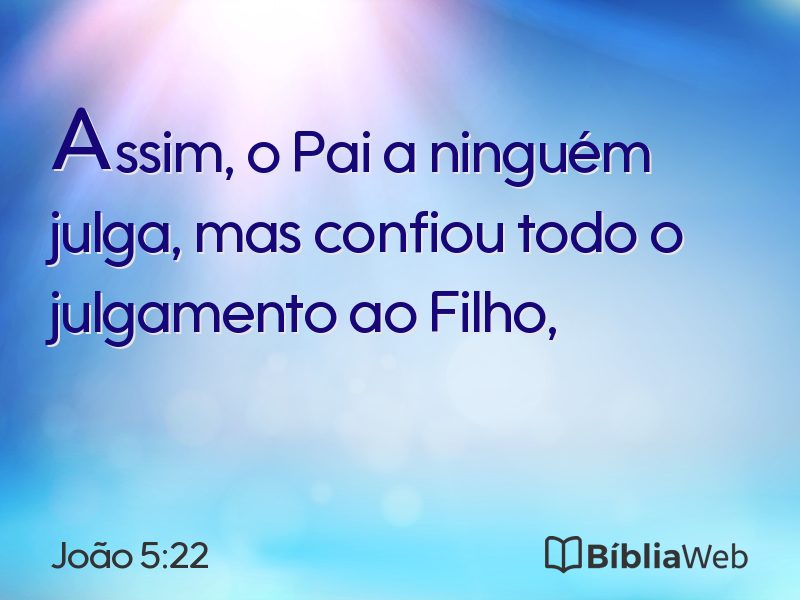 João 5:22 em imagem para compartilhar