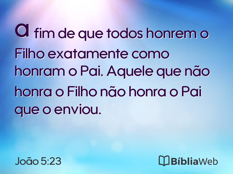 João 5:23 em imagem para compartilhar