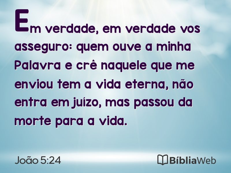 João 5:24 em imagem para compartilhar
