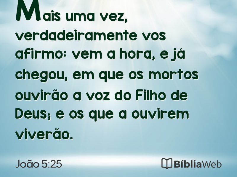 João 5:25 em imagem para compartilhar