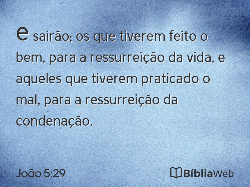 João 5:29 em imagem para compartilhar