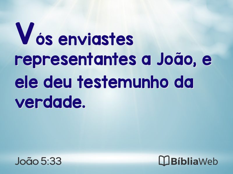 João 5:33 em imagem para compartilhar