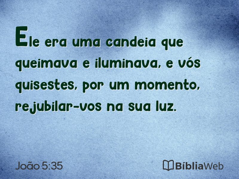 João 5:35 em imagem para compartilhar
