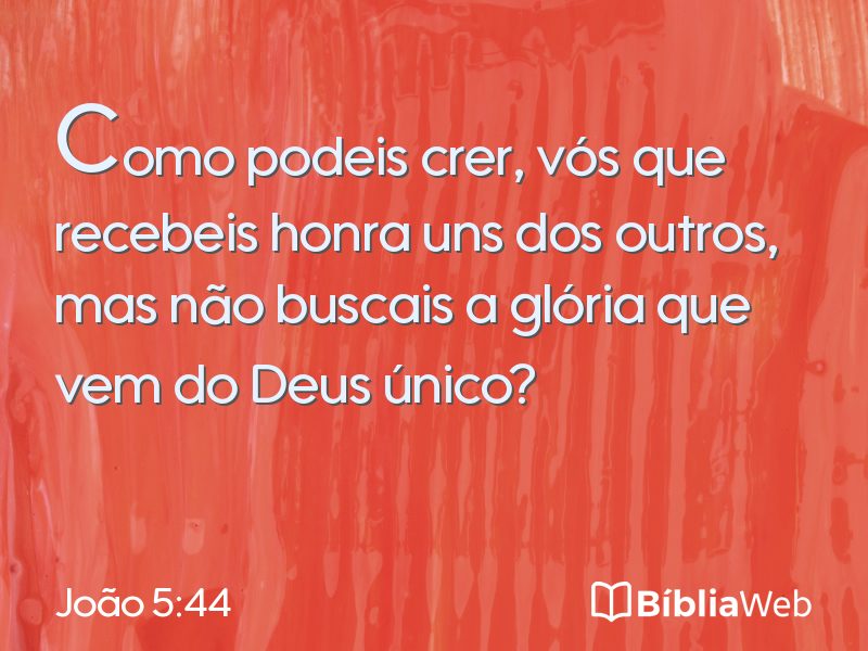 João 5:44 em imagem para compartilhar