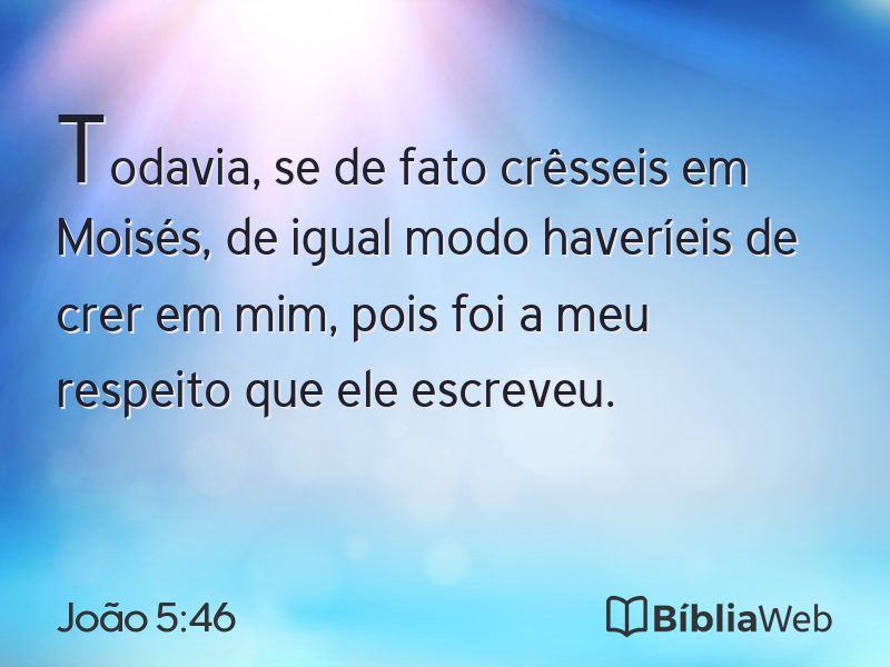 João 5:46 em imagem para compartilhar