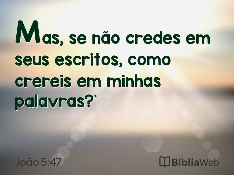 João 5:47 em imagem para compartilhar