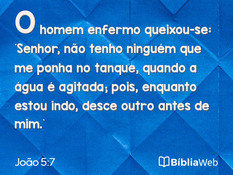 João 5:7 em imagem para compartilhar