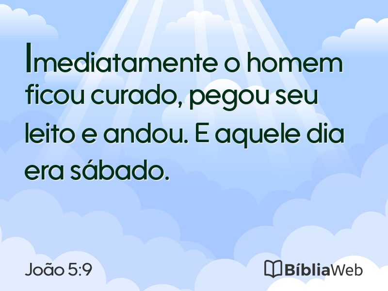 João 5:9 em imagem para compartilhar