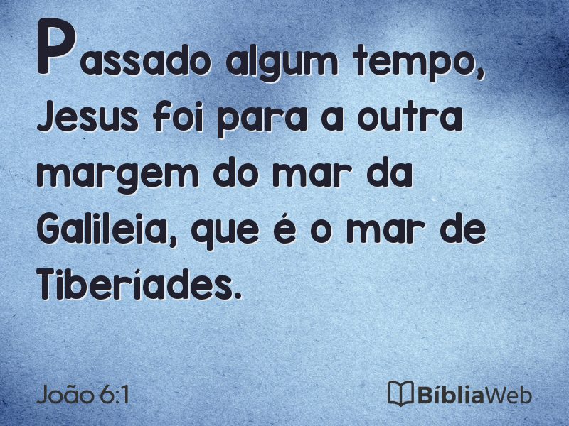 João 6:1 em imagem para compartilhar