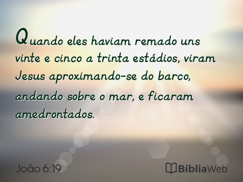 João 6:19 em imagem para compartilhar