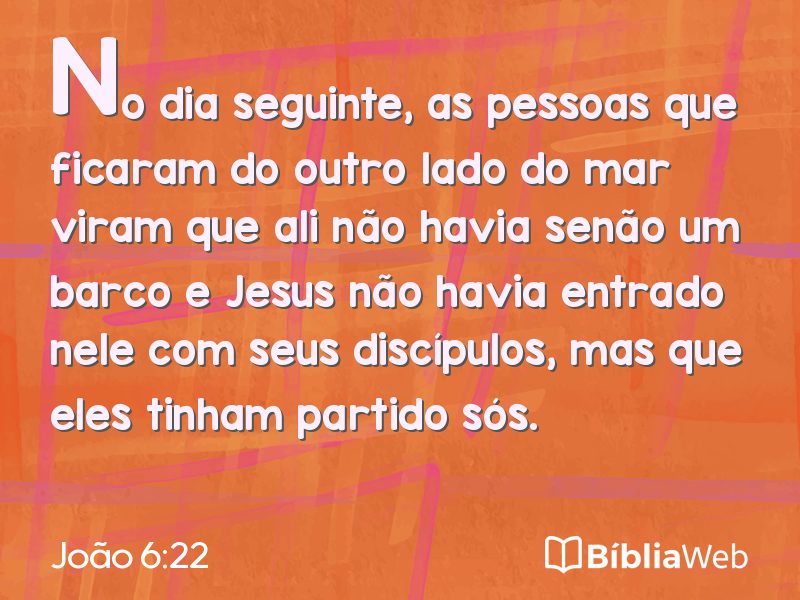 João 6:22 em imagem para compartilhar