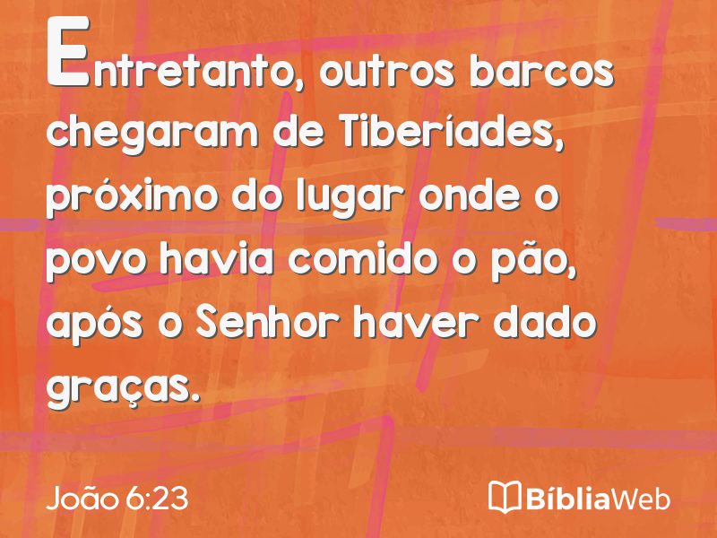João 6:23 em imagem para compartilhar